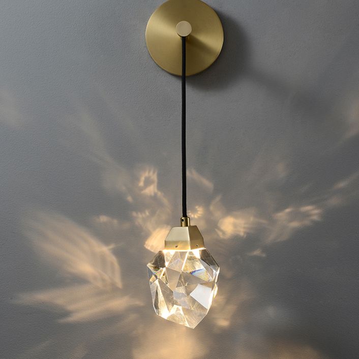 Multi-Faceted Sconce Wall Light Modern Luxury Style Crystal Sconces