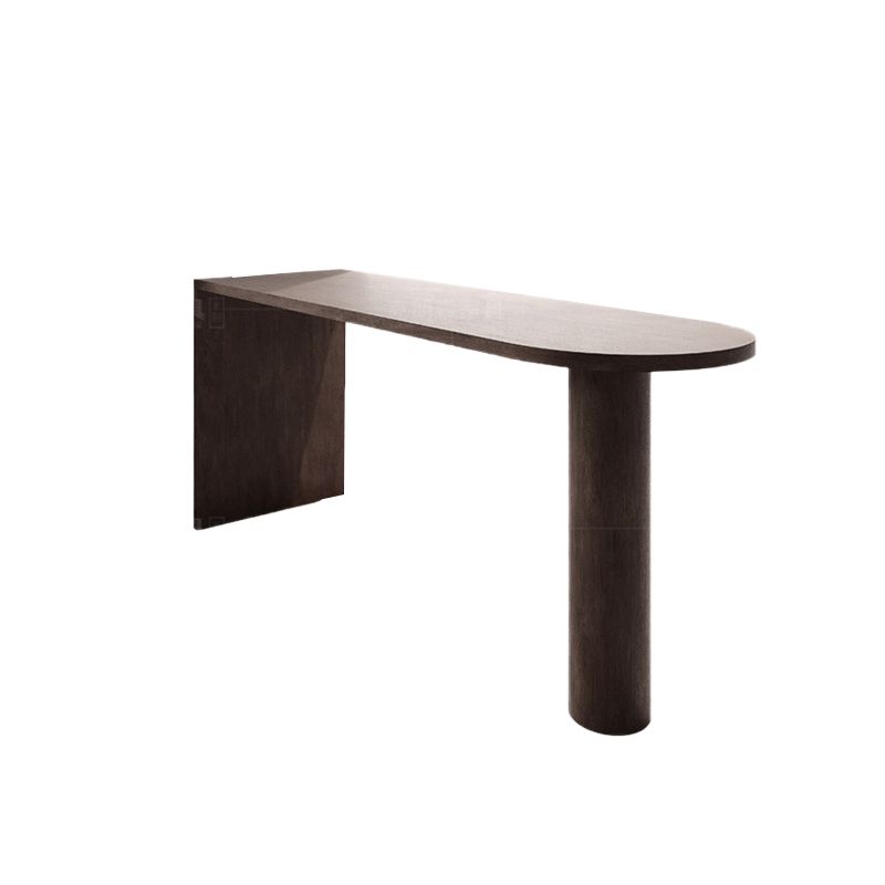 Solid Wood Bar Table Brown Dining Table for Kitchen Living Room