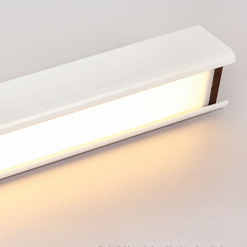 Modern Metal Pendant Lighting Linear Shape Hanging with Acrylic Shade Light in White