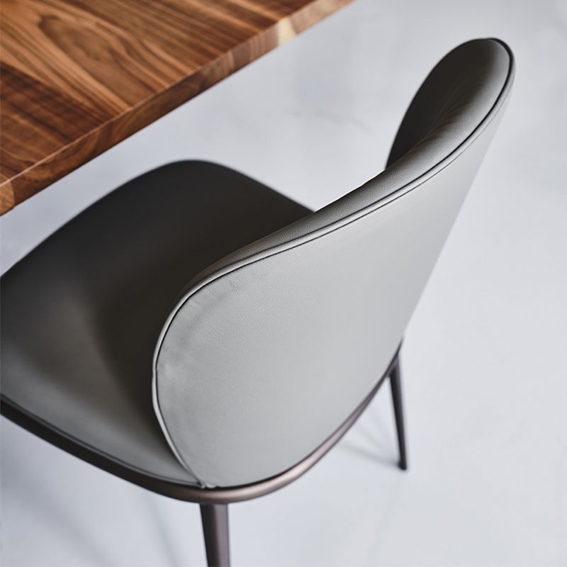 Modern Dining Chairs Armless Dining Chairs with Metal Legs for Kitchen