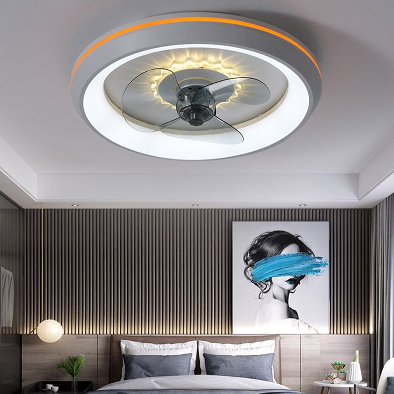 Kreisförmiger Schatten Schlafzimmer Lüfterleuchte Acryl Nordic Style LED Semi Flush Deckenleuchte