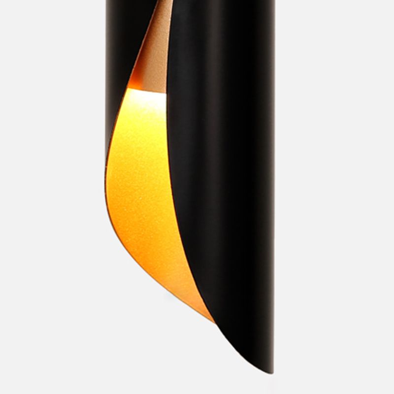 Curved Wall Lighting Fixtures Modern Style 2-Lights Metal Lighting Sconce for Restaurant