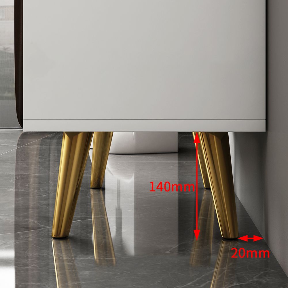 Vertical Glam Storage Chest Wooden Soft-Close Drawers Dresser with Metal Feet