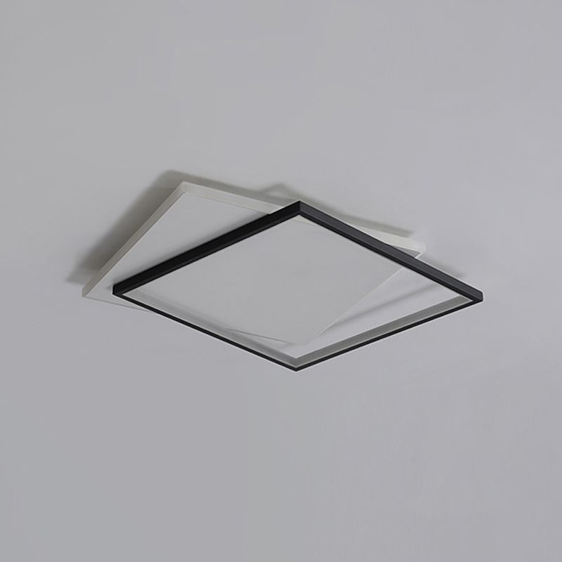 Plafond métallique carré Light Mount de montage simple LED Black Light