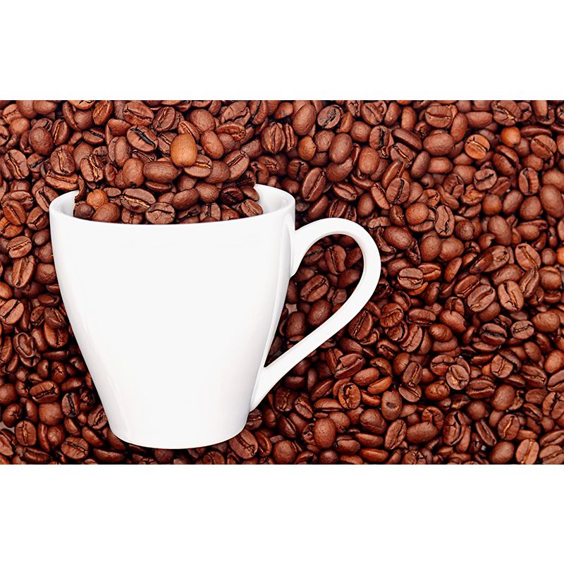 Coffee Beans Photo Mural Wallpaper Wall Art for Bar and Coffee Shop, Waterproofing