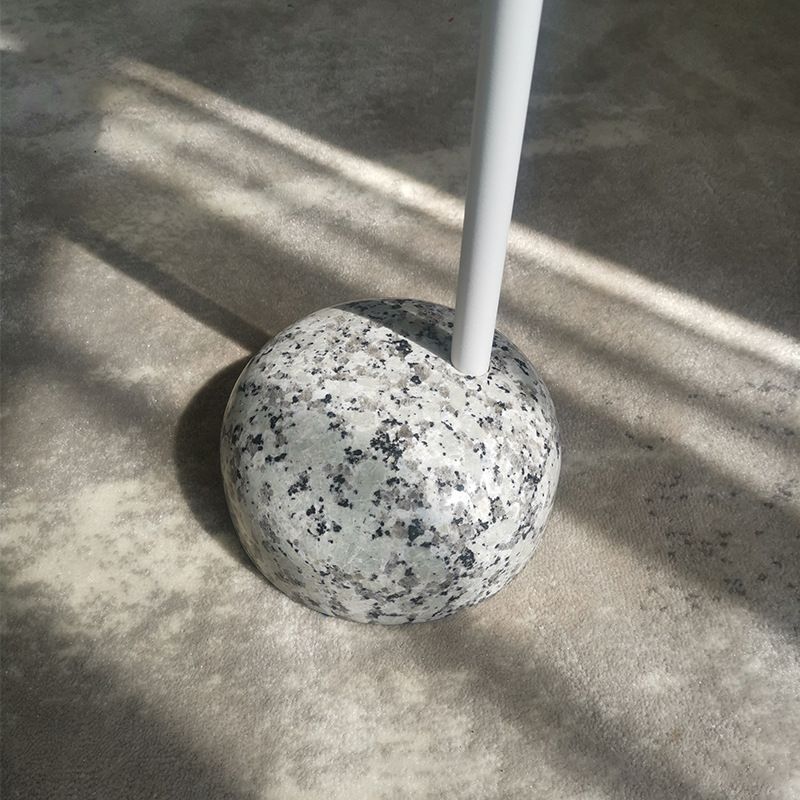 Mid-Century Metal Round Top Side Table 27" Tall Pedestal End Table