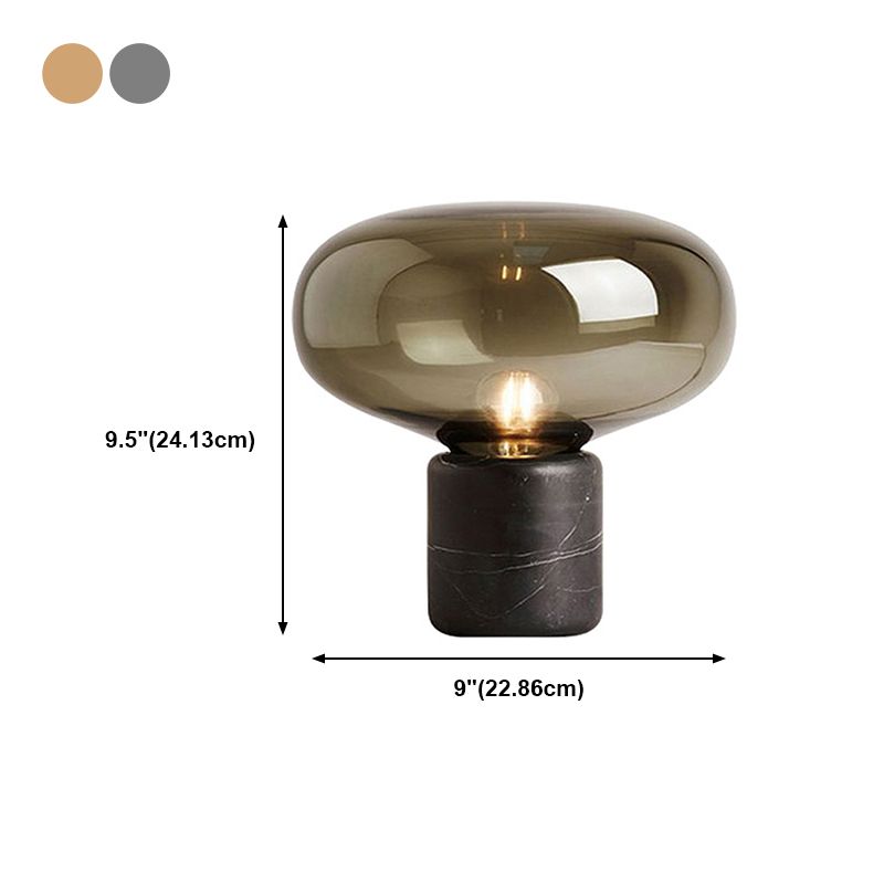 1 lampe de table de nuit géométrique légère lampe de table en verre de style moderne