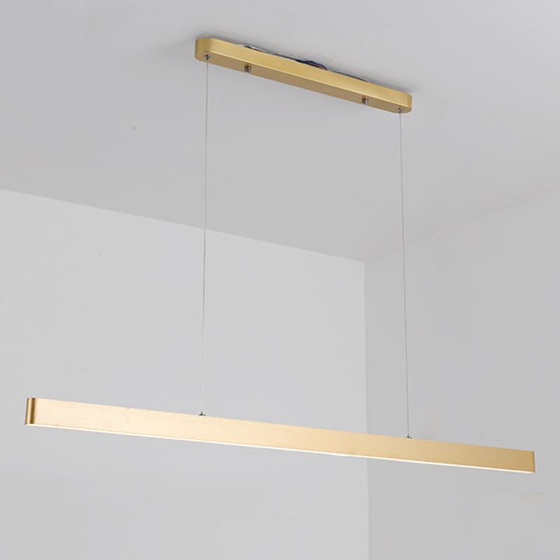 Lustres d'île linéaire contemporains lumières luminaires de lustre en métal