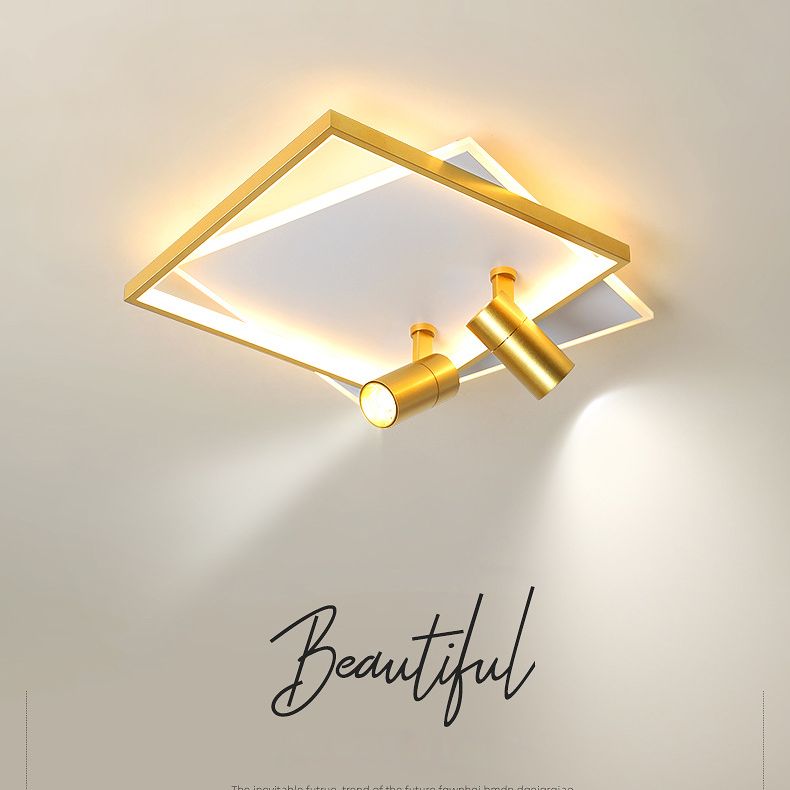 Illuminazione a LED a 2 luci per montaggio a incasso Illuminazione a binario Luce quadrata a due piani Luce per sala da pranzo