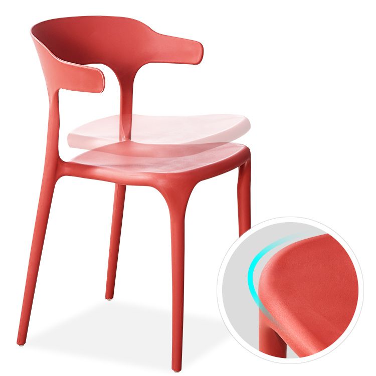 Final mate casero plástico contemporáneo de la parte posterior abierta del sillón que cena la silla