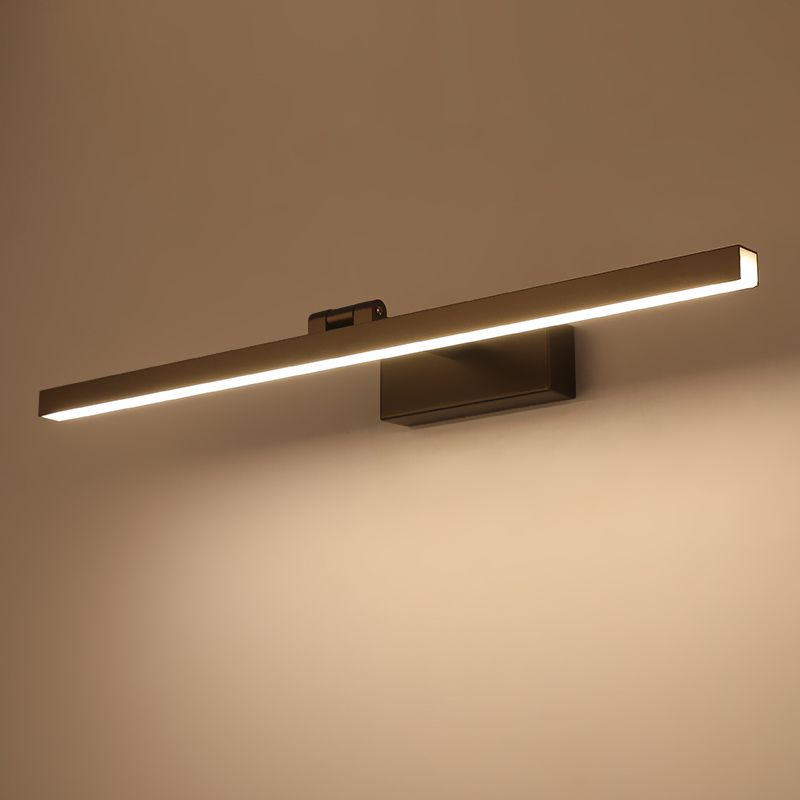 Buisvormige ijdelheid lamp Modernisme metaal zwart/witte afwerking led wandverlichting ideeën in warm/wit licht voor badkamer