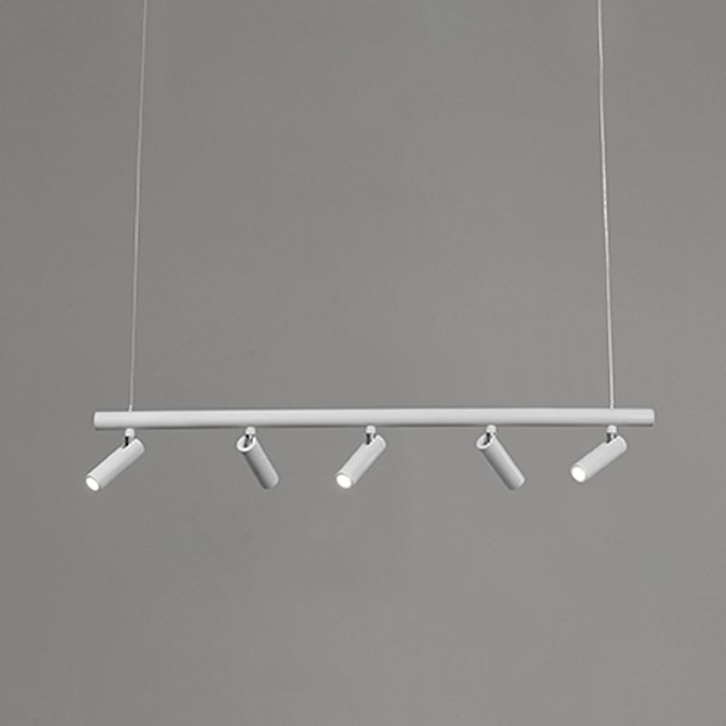 Cylinder Island Lighting Fixtures Contemporary Metal Island Pendant Light for Kitchen