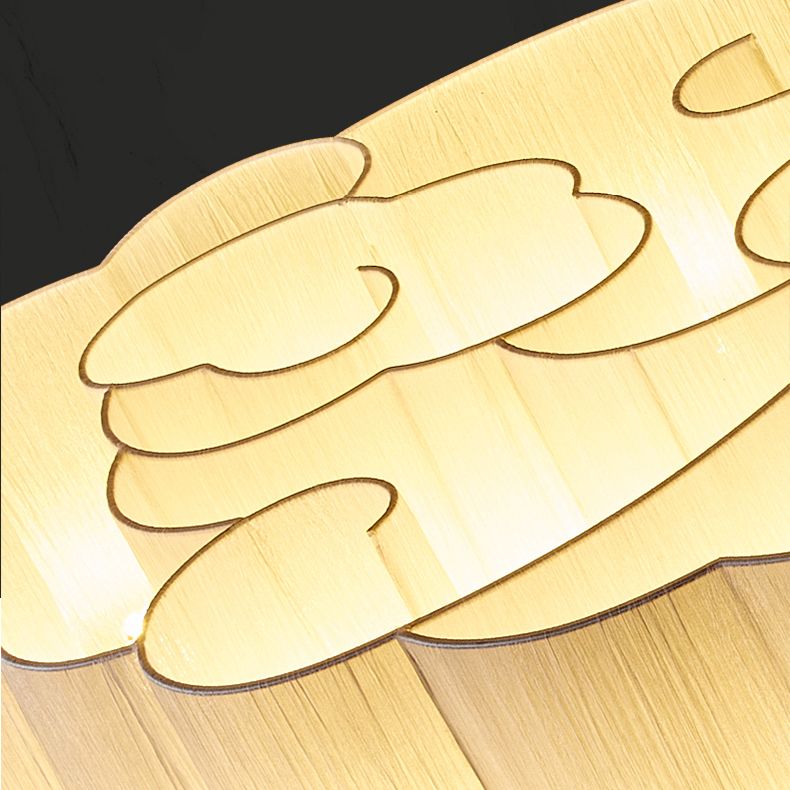 White Minimalism Flush Mount Oval Stoff Flush Ceiling Light für Esszimmer