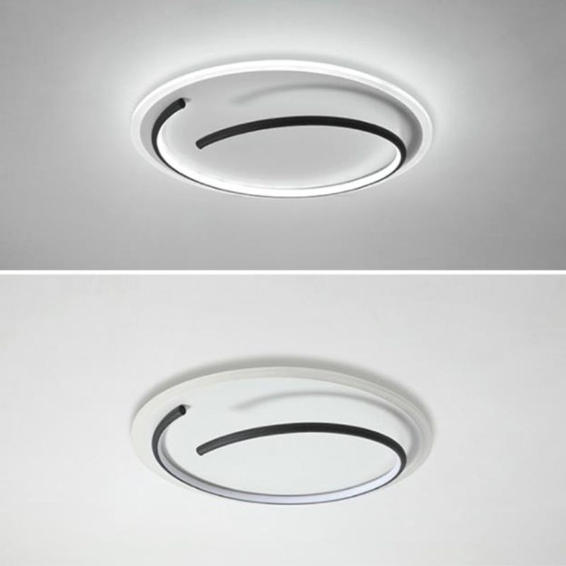 Circular Acrylic Ceiling Mounted Lamp Minimalism LED Flush Light Fixture for Bedroom