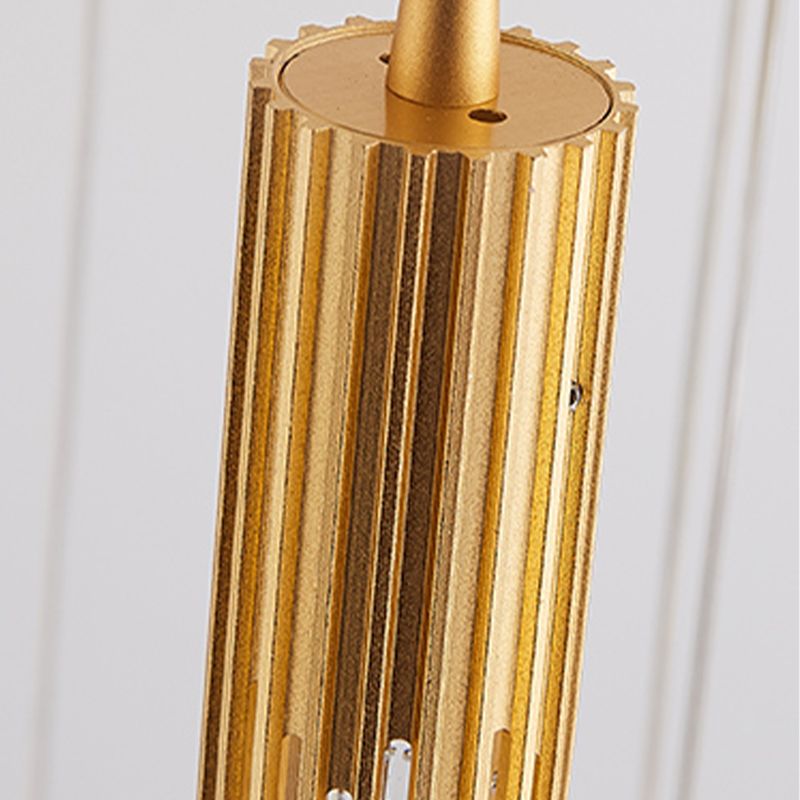 Metall hängende Licht mit klarer Kristallfarbton -Einfachheit Anhänger Beleuchtung für Schlafzimmer