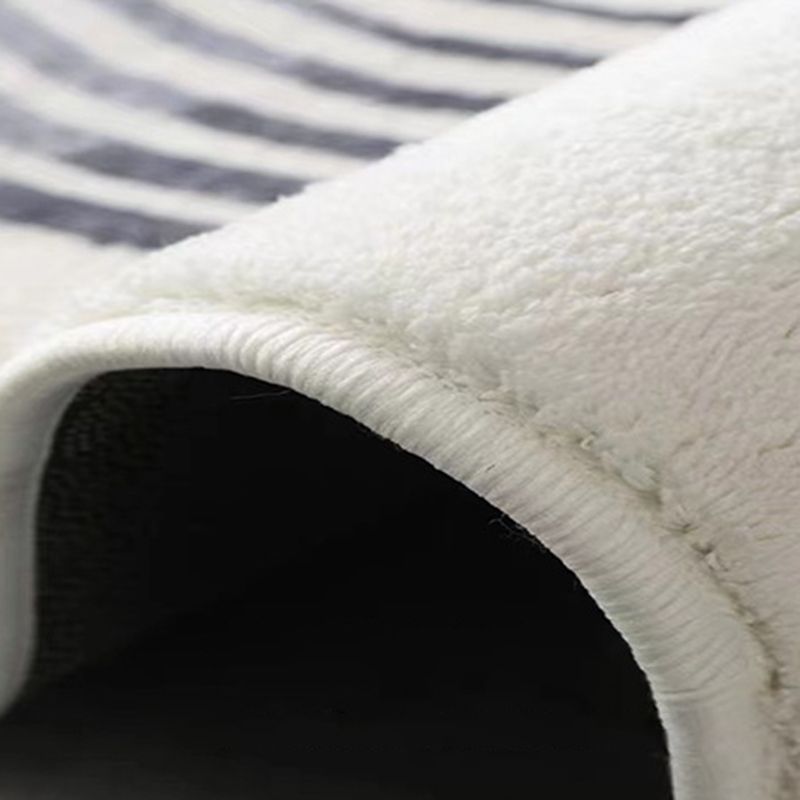 Green Modern Rug Polyester Striped Rug Stain Resistant Rug for Home Decor