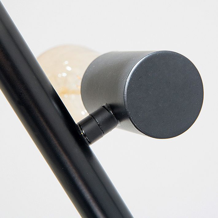 Multi Lights Bare Bulb Island Light Black Industrial Metal Cafe Shop Island Lamp