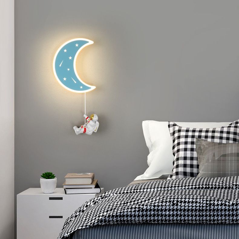 Moon Shape Wall Light Fixture Minimalist LED Wall Mounted Light Fixture