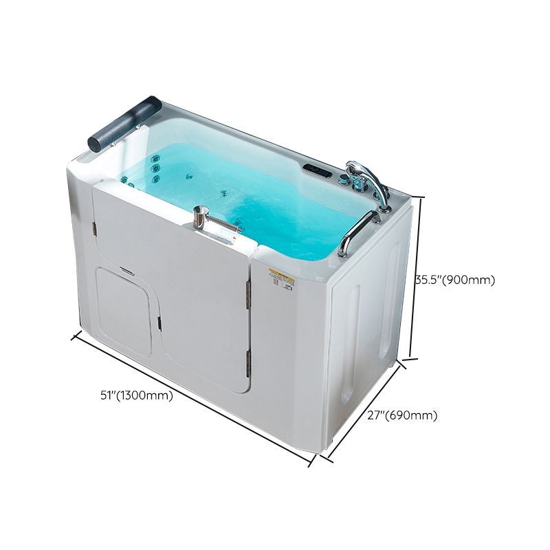 Walk-In Soaking/Air/Whirlpool Bathtub Acrylic Rectangle Back to Wall Bathtub
