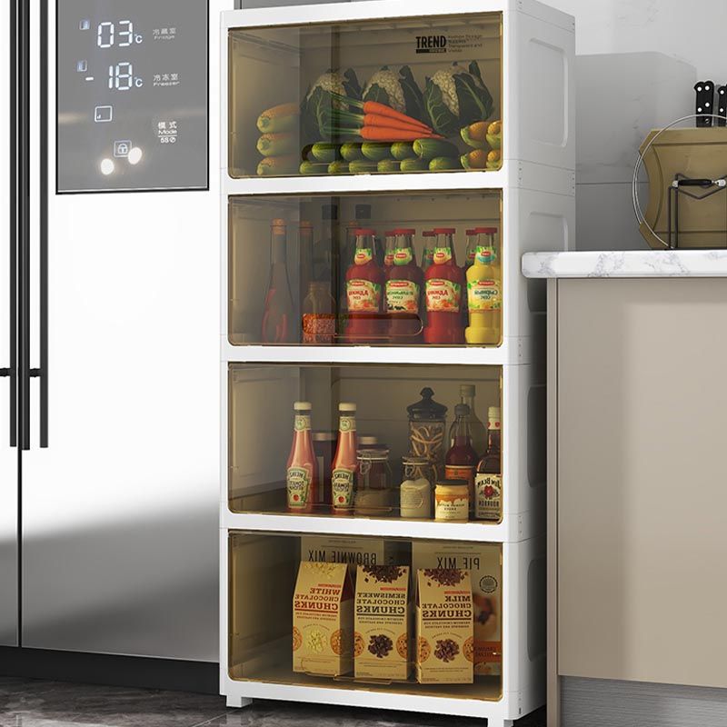 Contemporary Storage Cabinet Plastic Wardrobe Closet for Bedroom