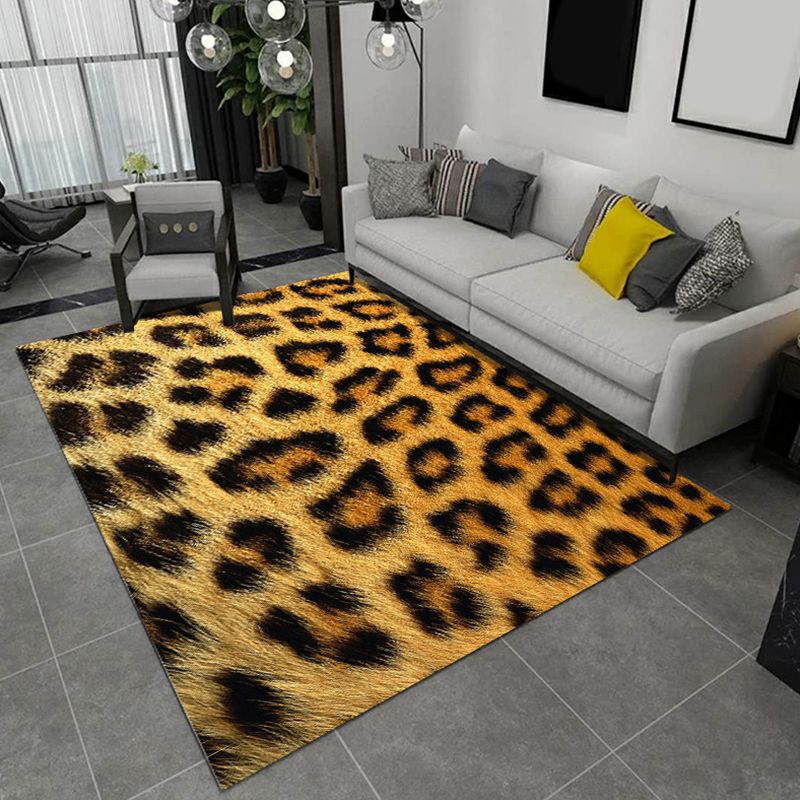 Moderner Wohnzimmer Teppich Multi -Farbe Tier Pelz Druck Teppich Polyster Easy Care Machine Waschbare Teppich