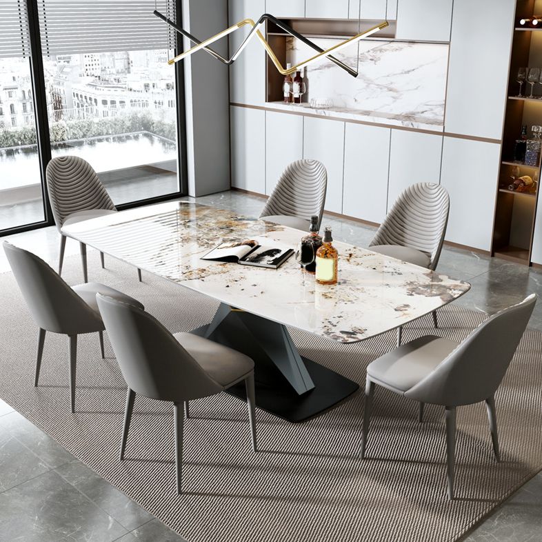 Designer Style 1/4/5/7 Pieces Rectangle Dining Set Sintered Stone Top Dinette Table Set