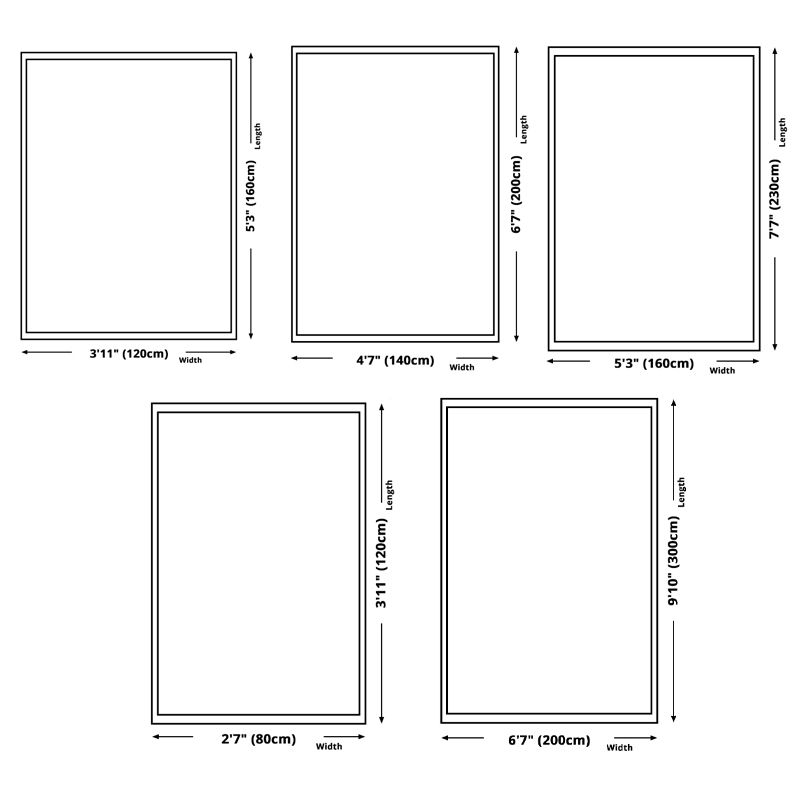 White Tone Simple Indoor Rug Polyester Abstract Lines Carpet Non-Slip Backing Rug for Home Decor