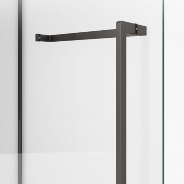 Left Hinged Framed Tempered Shower Enclosure with Fixed Panel