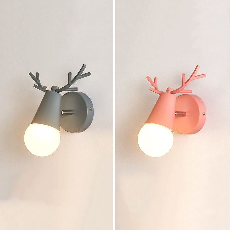 Arm Swing Lámpara de pared pequeña Macaron Metal 1 Bulb Lámpara de montaje en la pared de la noche