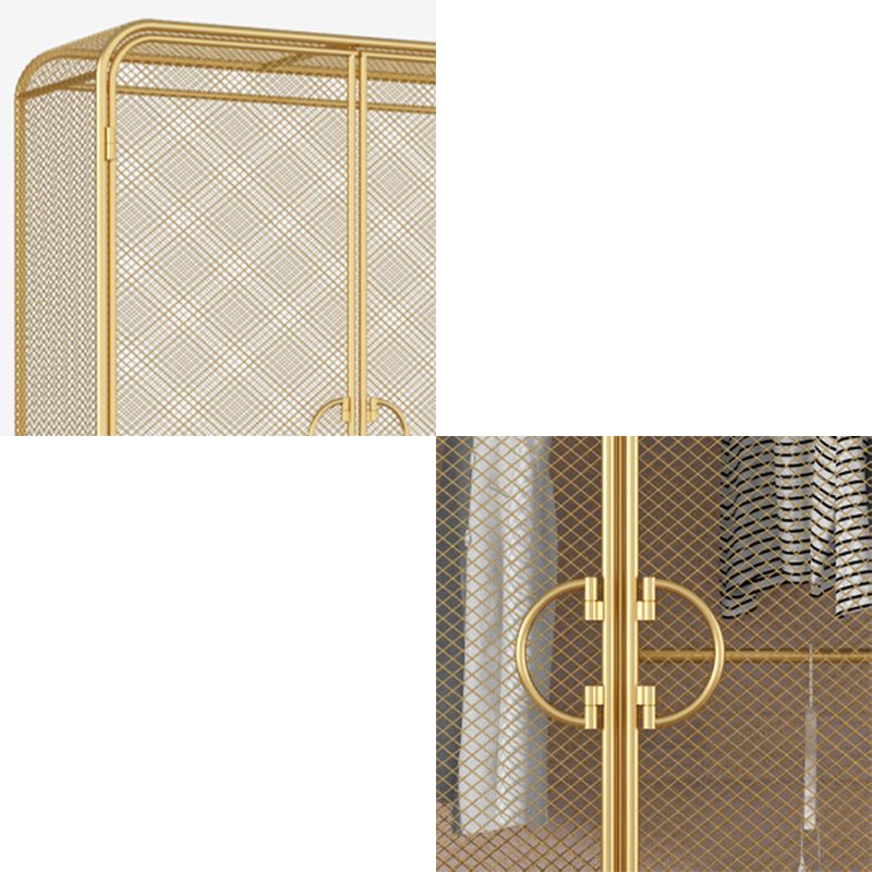 Modern Style Wardrobe Cabinet Clothes Rail Metal Wardrobe Armoire