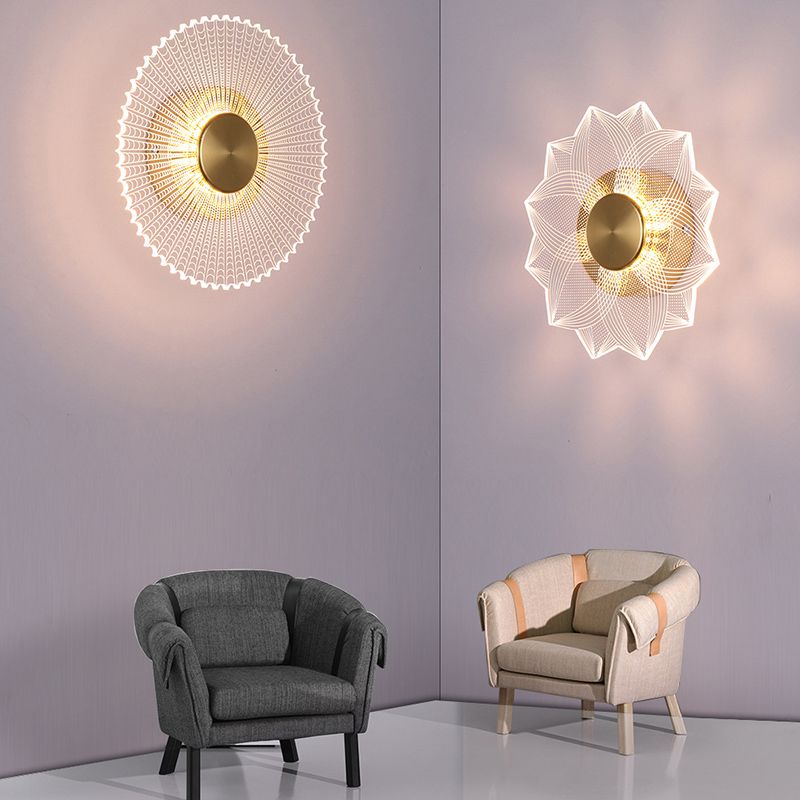 Simple Wall Lighting Fixture Circle Wall Light Sconce for Bedroom