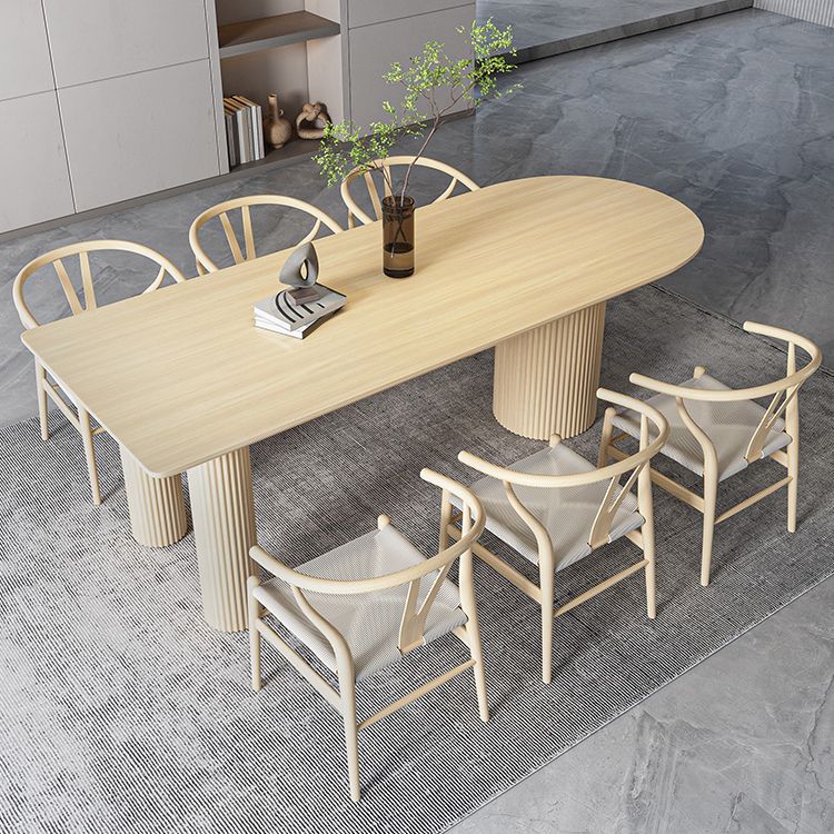 Contemporary Free Form Dining Table Solid Wood Dining Table for Dining Room