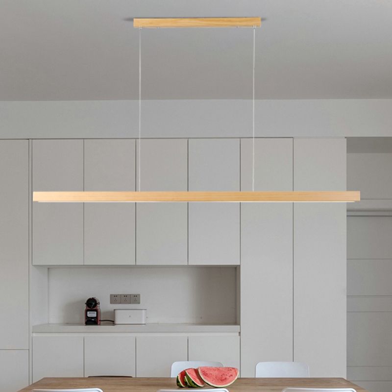 Wooden Island Lamps Modern Acrylic Shade Island Lighting Ideas for Kitchen