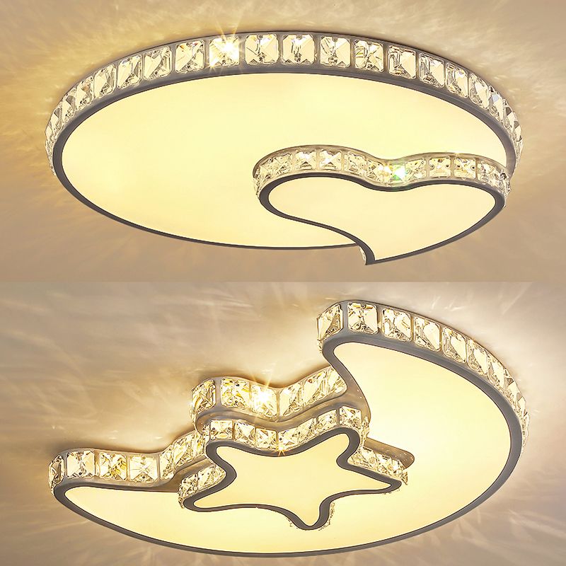 Kristallgeometrische LED-Unterputzleuchte im modernen Luxus-Stil aus Edelstahl für Schlafzimmer