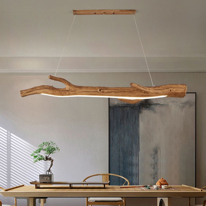 Modern Resin Ceiling Light Branch Shape Island Light with Acrylic Shade for Living Room
