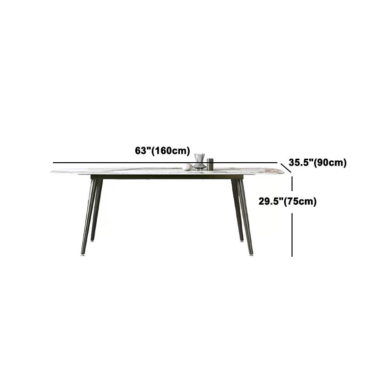 Modern Sintered Stone Dining Rectangle Table Set 1/4/5/7 Pieces Dining Set