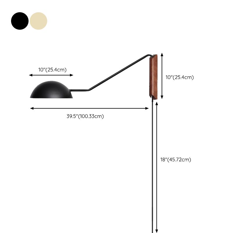 Metal Wall Lamp Industrial Style 1-light Shape Wall Mounted Lighting for Bedroom