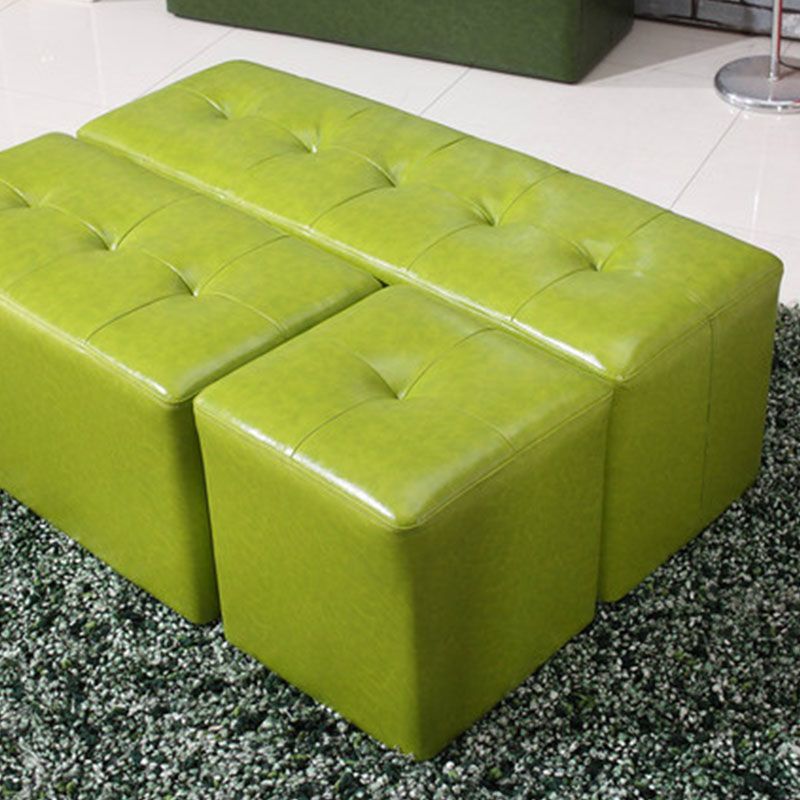 Leather Standard Stool Modern Style Simple Household Square Stool