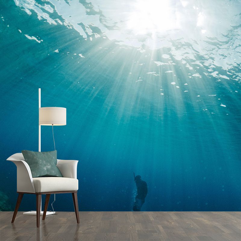 Beach Style Undersea Tropical Seabed Mural Decorative Eco-friendly for Room