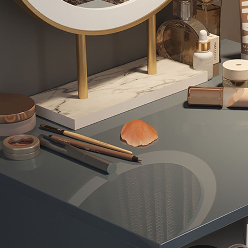 Bedroom Glam with Double Drawers Wooden Standing Make-up Vanity