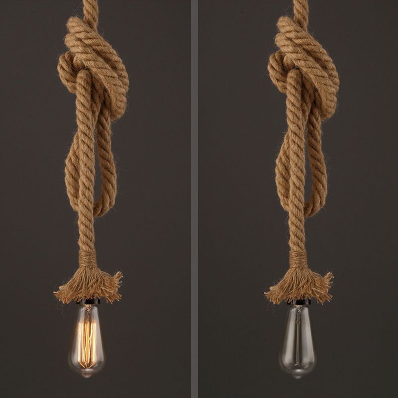 Rope Pendant Lighting Fixtures Industrial Multi Light Hanging Ceiling Lights