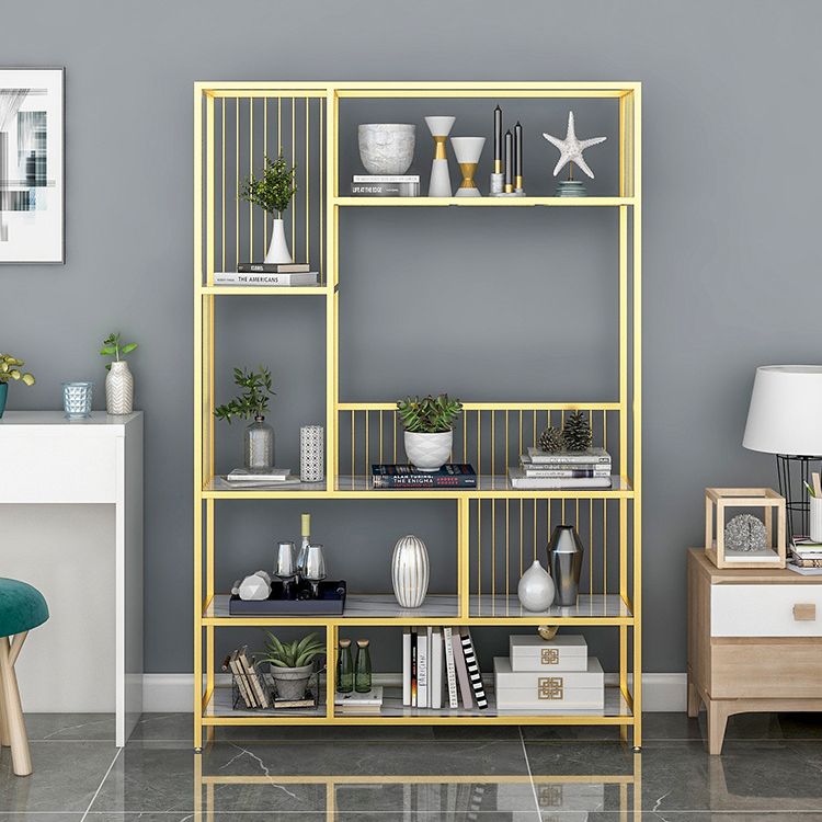 Open Back Shelf Bookcase 5 Levels with Rectangular Shelves Shelf 71" Tall