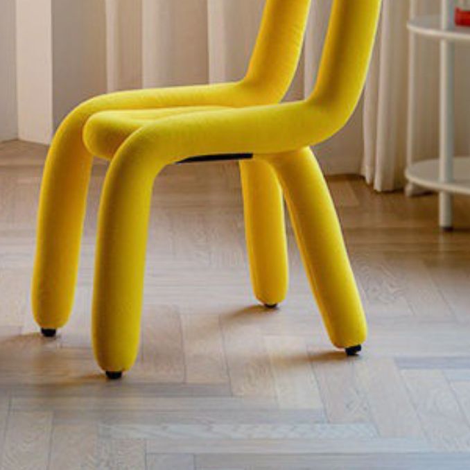 Home Fabric Dining Chairs Designer Style Open Back Armless Chair