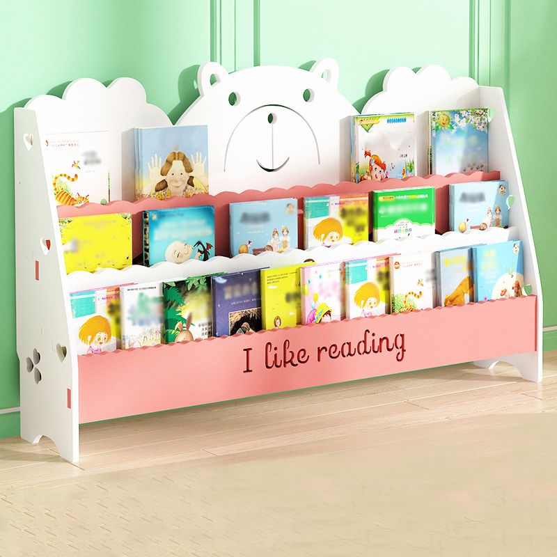 Ladder Closed Back Bookshelf Solid and Manufactured Wood Bookshelf for Home