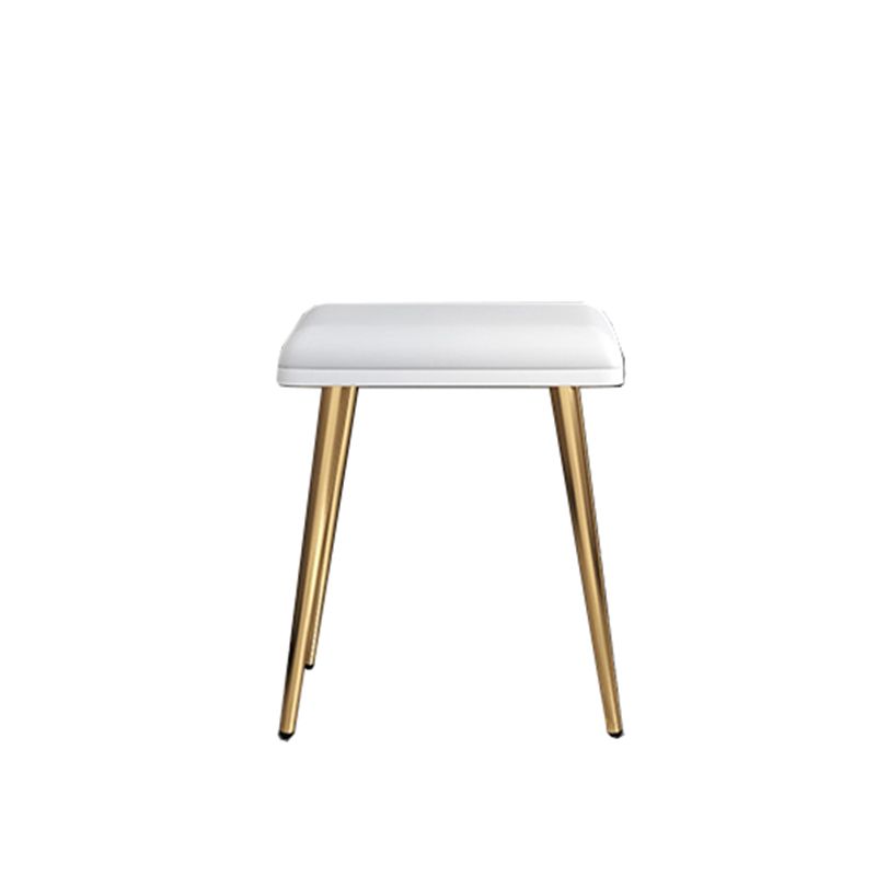 Glam Style Wood-based Material White/grey Dressing Table with Drawers and Storage Shelves