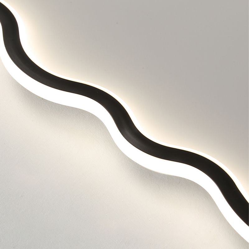 Accesorio de techo LED de nube acrílica en soporte empotrado de hierro forjado de estilo conciso moderno