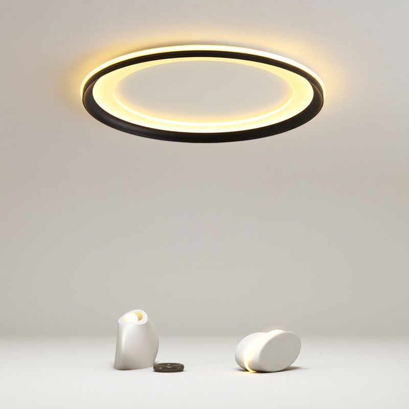LED slaapkamer dicht bij plafond verlichting minimalistische stijl flush mount lamp met Circle Metal Shade