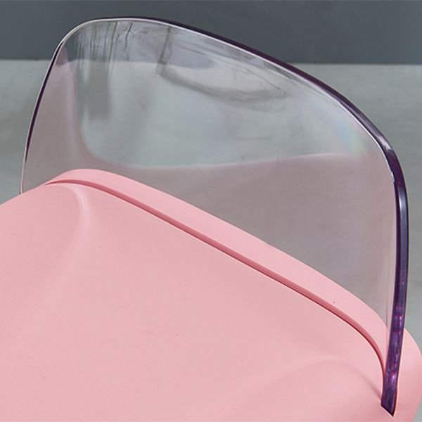 Indoor Rectangle Bar Stool Low Back Plastic Footrest Modern Counter Stool