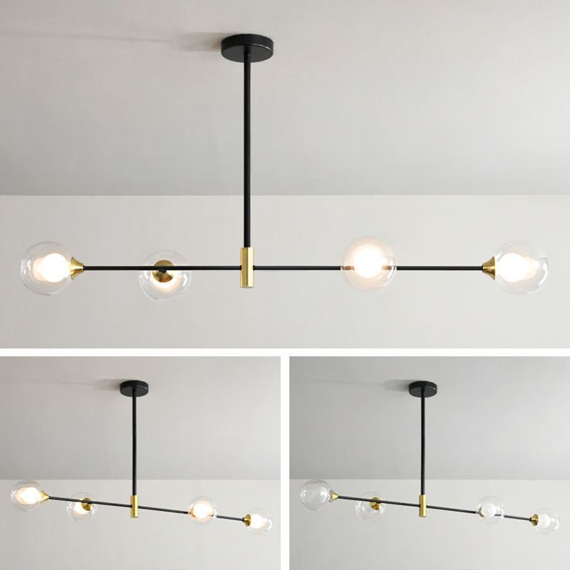 Modern Style Global Shape Island Lights Glass 3/4 Lights Pendant Light