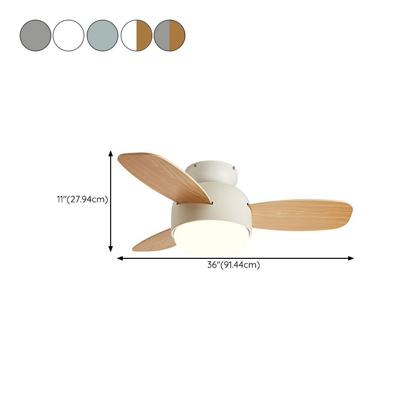 Metal Fan Shape Ceiling Fans Kid Style 1 Light Flush Ceiling Fan